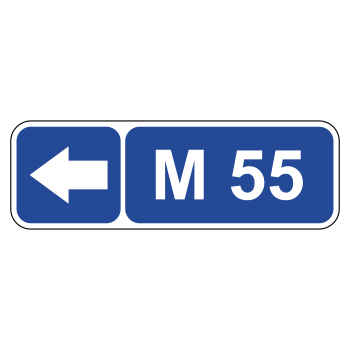 Дорожный знак 6.14.2 «Номер маршрута» (широкий) (металл 0,8 мм, II типоразмер: 350х1050 мм, С/О пленка: тип А инженерная)